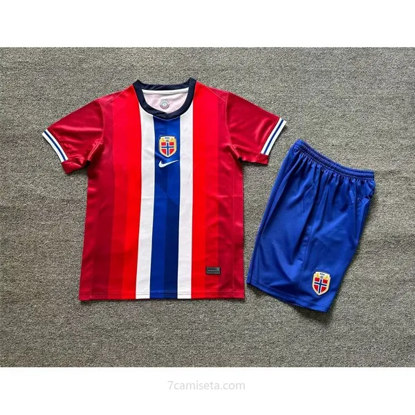 Camiseta Noruega Replica Primera Ropa Niño 2024/25 Descuentazo inmejorable de derribo