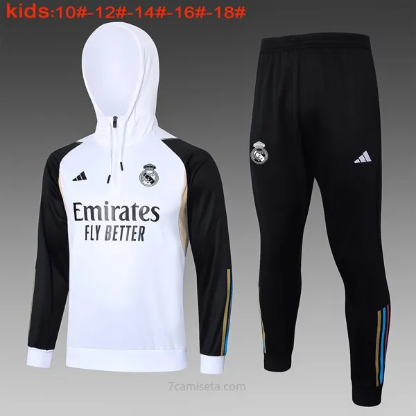 Ninos Sudadera Con Capucha Real Madrid 2024 Blanco 2 Rebajón regalado en todo el mercado