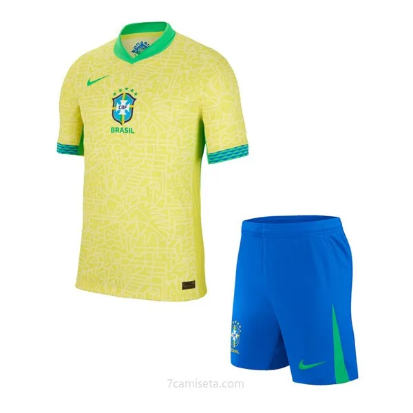 Camiseta Brasil Replica Primera Ropa Niño 2024 ¡¡Ni te imaginas bicoca, no lo pienses!