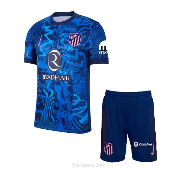 Camiseta Atletico Madrid Replica Tercera Ropa Niño 2024/25 ¡¡Ni te imaginas sensacional saldazo de fábrica!