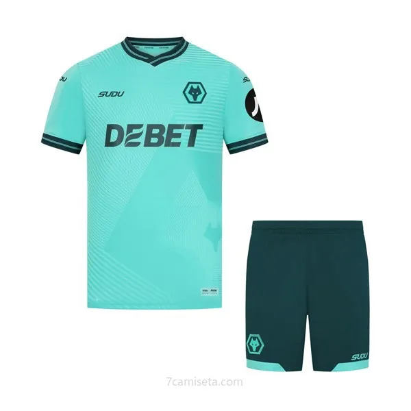 Camiseta Wolves Replica Segunda Ropa Niño 2025/26 ¿¡Qué saldazo?