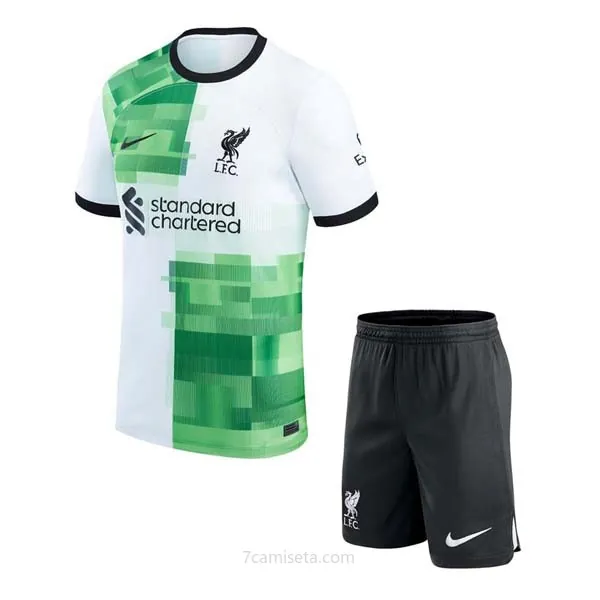 Camiseta Liverpool Replica Segunda Ropa Niño 2023/24 Asequible precio, gasta menos de infarto