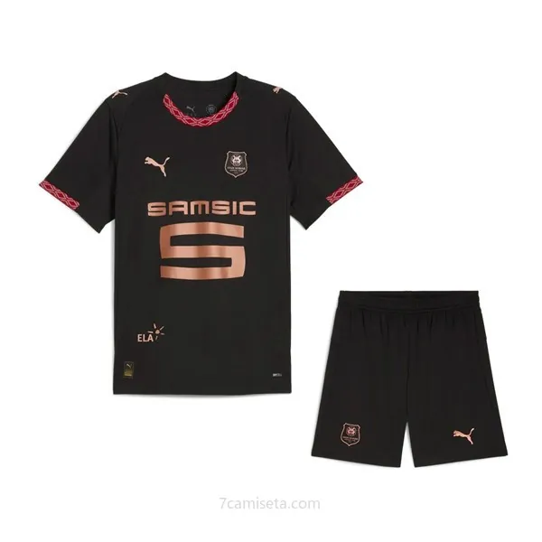 Camiseta Stade Rennais Replica Tercera Ropa Niño 2025/26 Saldo, paga menos